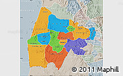 Political Map of Gash-Barka, lighten, semi-desaturated