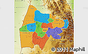 Political Map of Gash-Barka, physical outside