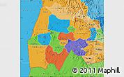 Political Map of Gash-Barka, political shades outside