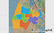 Political Map of Gash-Barka, semi-desaturated