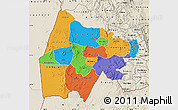 Political Map of Gash-Barka, shaded relief outside