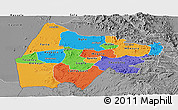 Political Panoramic Map of Gash-Barka, desaturated