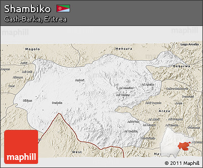 Classic Style 3D Map of Shambiko