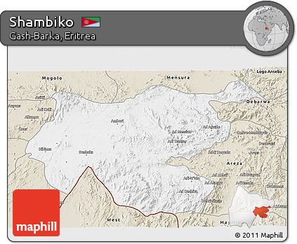 Classic Style 3D Map of Shambiko