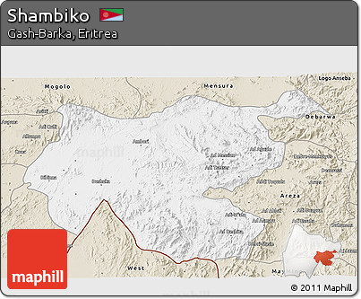 Classic Style 3D Map of Shambiko