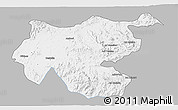 Gray 3D Map of Shambiko, single color outside