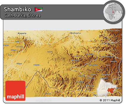Physical 3D Map of Shambiko