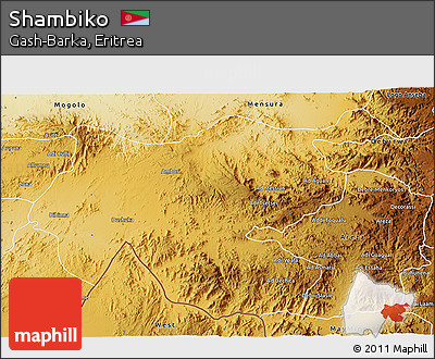 Physical 3D Map of Shambiko