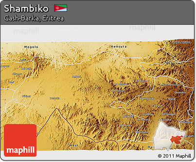 Physical 3D Map of Shambiko