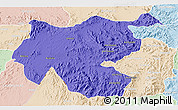 Political 3D Map of Shambiko, lighten