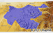 Political 3D Map of Shambiko, physical outside