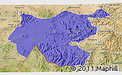 Political 3D Map of Shambiko, satellite outside
