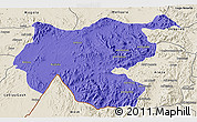 Political 3D Map of Shambiko, shaded relief outside