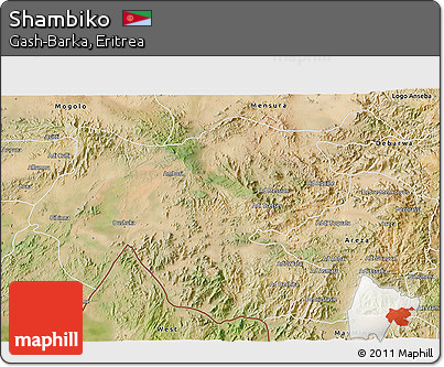 Satellite 3D Map of Shambiko