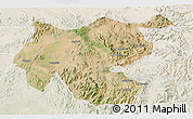 Satellite 3D Map of Shambiko, lighten