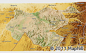 Satellite 3D Map of Shambiko, physical outside
