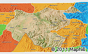 Satellite 3D Map of Shambiko, political outside