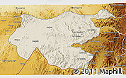 Shaded Relief 3D Map of Shambiko, physical outside