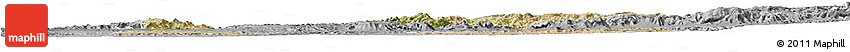 Satellite Horizon Map of Shambiko, desaturated