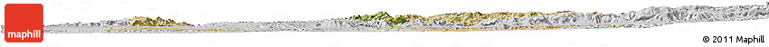 Satellite Horizon Map of Shambiko, lighten, desaturated