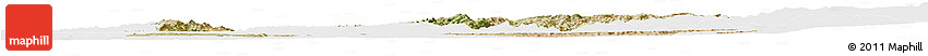 Satellite Horizon Map of Shambiko, single color outside