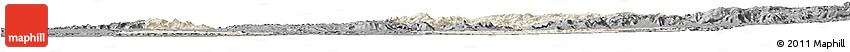Shaded Relief Horizon Map of Shambiko, darken, desaturated