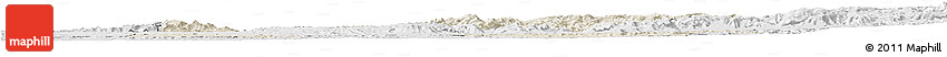Shaded Relief Horizon Map of Shambiko, lighten, desaturated