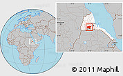 Gray Location Map of Shambiko, highlighted country