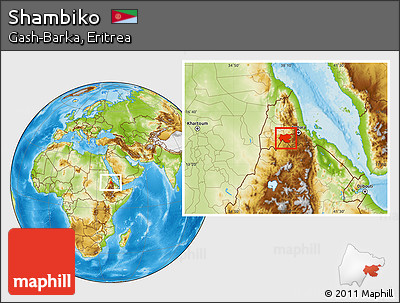 Physical Location Map of Shambiko