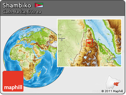 Physical Location Map of Shambiko