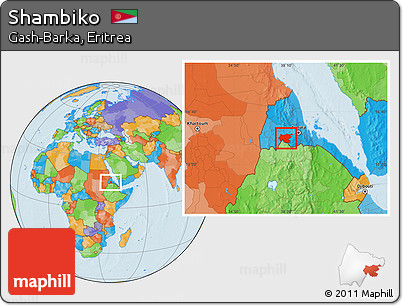 Political Location Map of Shambiko