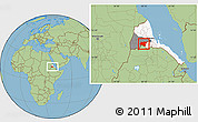 Savanna Style Location Map of Shambiko, highlighted country, highlighted parent region