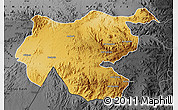 Physical Map of Shambiko, darken, desaturated