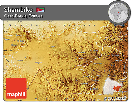 Physical Map of Shambiko