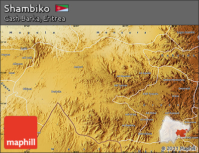 Physical Map of Shambiko