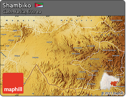 Physical Map of Shambiko