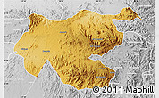 Physical Map of Shambiko, lighten, desaturated