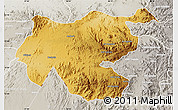 Physical Map of Shambiko, lighten, semi-desaturated
