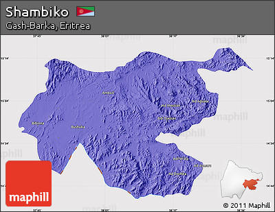 Political Map of Shambiko, cropped outside