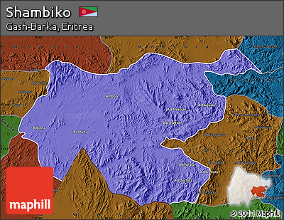 Political Map of Shambiko, darken