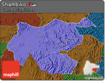 Political Map of Shambiko, darken
