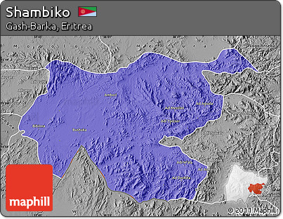 Political Map of Shambiko, desaturated