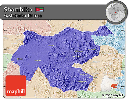 Political Map of Shambiko, lighten