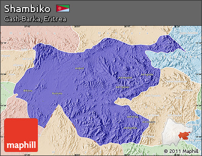 Political Map of Shambiko, lighten