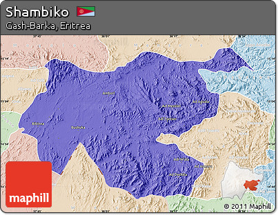 Political Map of Shambiko, lighten