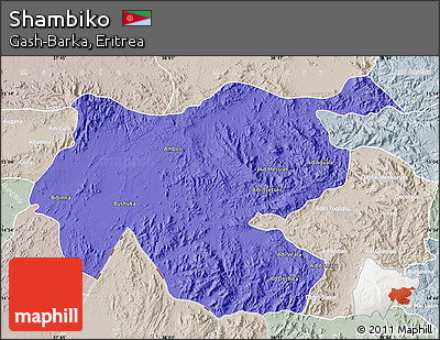 Political Map of Shambiko, lighten, semi-desaturated