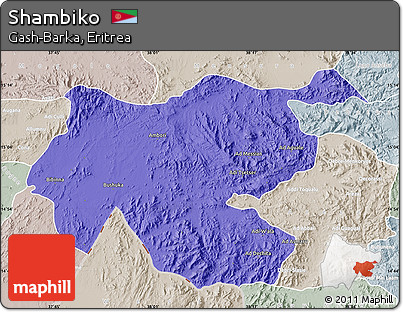 Political Map of Shambiko, lighten, semi-desaturated