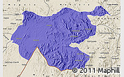 Political Map of Shambiko, shaded relief outside