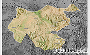 Satellite Map of Shambiko, darken, desaturated