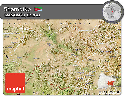 Satellite Map of Shambiko